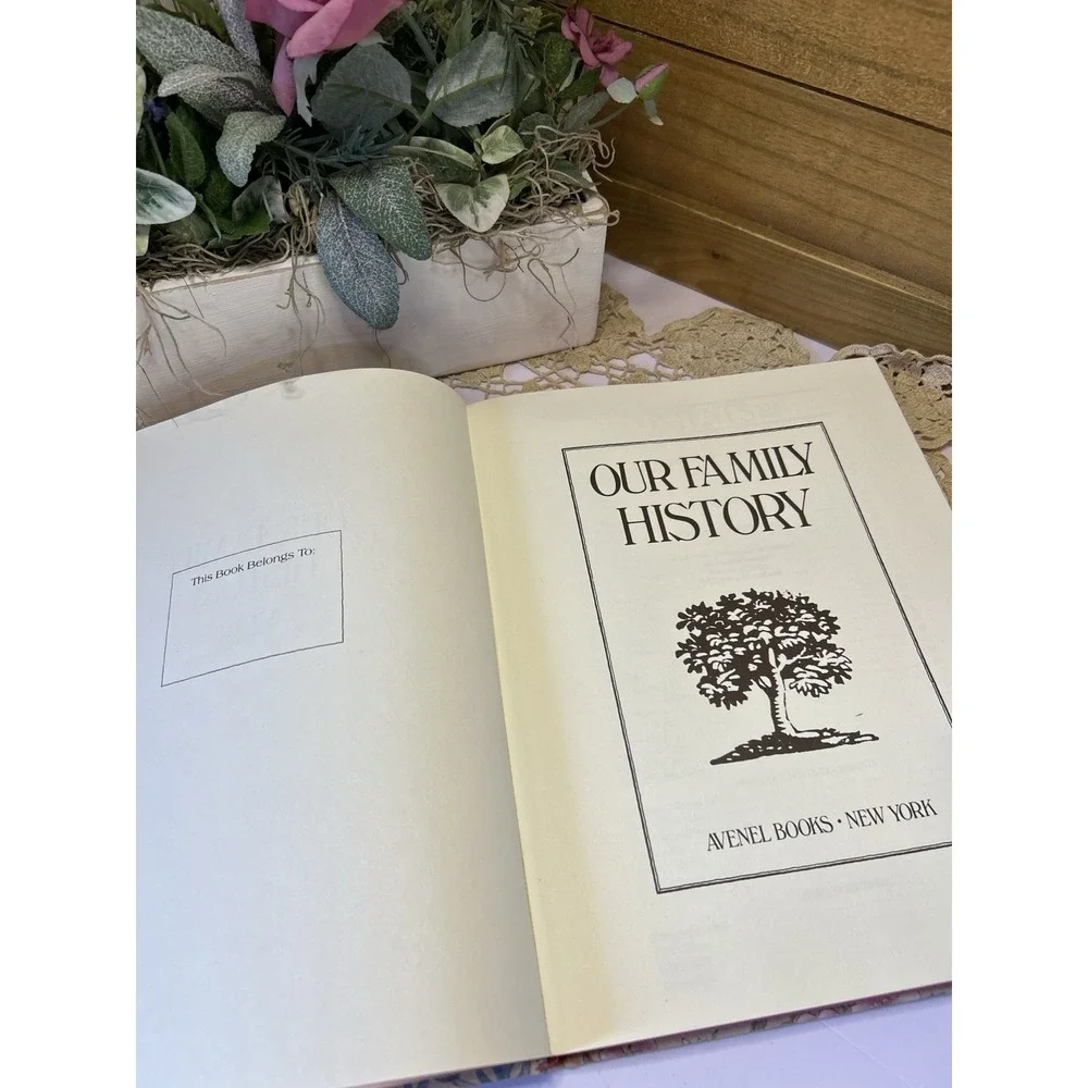 Heirloom Floral Family History Book vintage Genealogy Keepsake - Picture 2 of 8